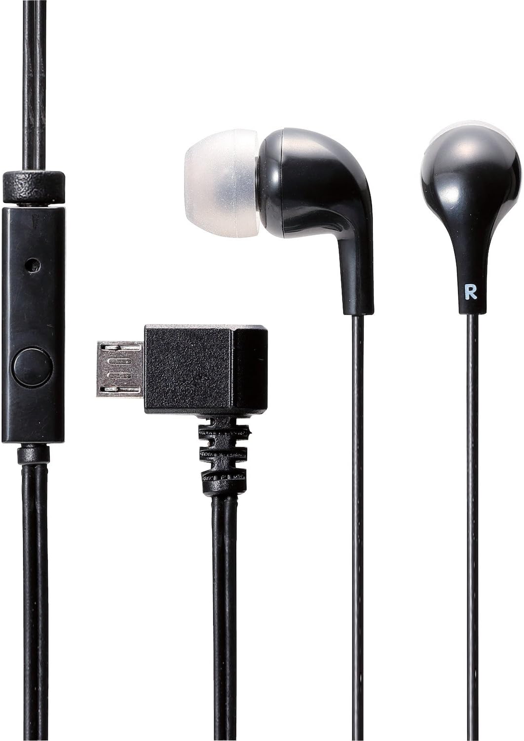 elecom宜丽客 microusb耳机 单声道 麦克风ehp-ms100mbk 立体声 黑色